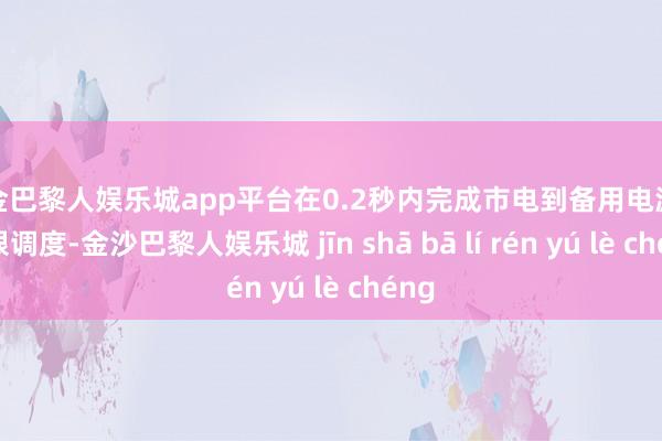 现金巴黎人娱乐城app平台在0.2秒内完成市电到备用电源的极限调度-金沙巴黎人娱乐城 jīn shā bā lí rén yú lè chéng